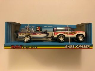 Nylint Steel Toys Bass Chaser Purple With Boat And Trailer