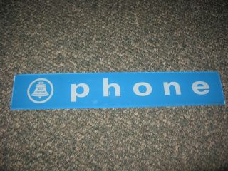 Vintage Bell System Telephone Reverse Painted Glass Sign