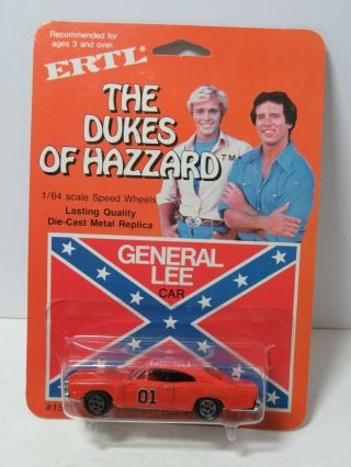 1981 Ertl 1/64 Scale The Dukes Of Hazzard General Lee Die Cast Car Nip Carded