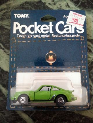 Porsche 930 Turbo No.  F1 Tomica Tomy Vintage Pocket Cars Japan Green