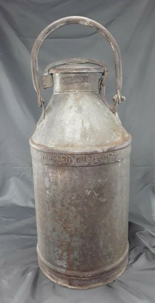 Vintage Standard Oil Company Fuel Oil Delivery Can 5 Gallon