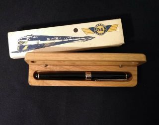 Vintage Retro 51 Rollerball Pen With Oak Wood Box