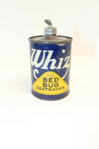 Rare Antique Whiz Bed Bug Destroyer Tin Camden N.  J.