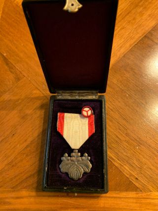 Ww2 Japanese Silver 8th Order Of The Rising Sun Medal