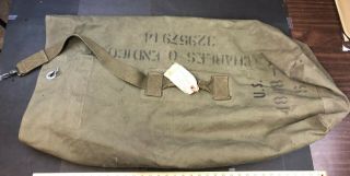 Ww2 Us Army Duffel Bag Named & Dated 1944 Coglizert Uss Lejeune (ap - 74) Endicott