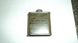 Military Us Ww2 Can Of Gun Lubricant In Container Standard Oil Co Nj