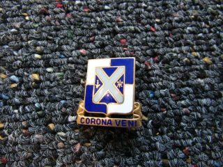 Wwii Us Army Dui/ Di Crest Pin 144th Armored Infantry Battalion Rr