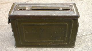 Old Relic Us Ww2 Era Empty Metal Cal.  30 Canco Ammunition Box / Ammo Can