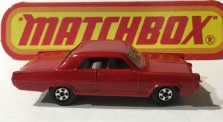 Phantom Matchbox Lesney 22 Custom Superfast Red Pontiac Coupe.
