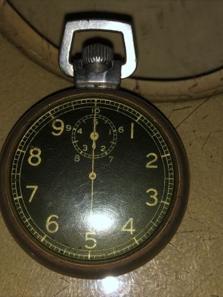 Wwii Elgin A - 8 Stopwatch Bomb Timer Pocket Watch 15 Jewel Model 21 Size 16