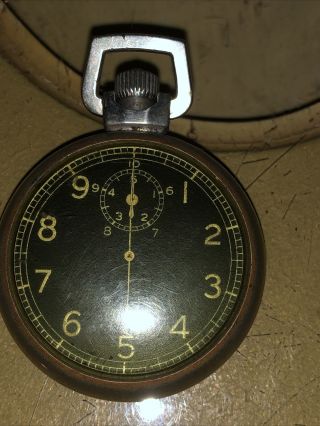 WWII Elgin A - 8 Stopwatch Bomb Timer pocket watch 15 Jewel Model 21 Size 16 2