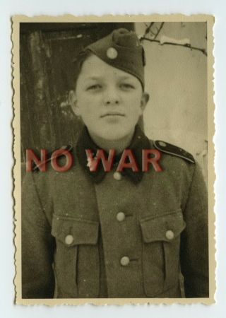 Wwii German War Photo Elite Division Boy Schütze Portrait 82