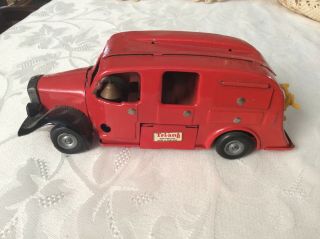Vintage Tri - Ang Minic Fire Engine Wind Up Toy Truck
