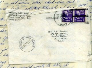 Wartime 1942 Usmc Mar Air Group - 21 Ewa Pearl Harbor T.  H.  Locy Type - 3z Fmf Fpo
