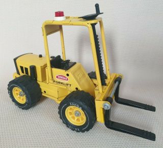 Vintage Mighty Tonka Forklift Truck Yellow Toy Car Metal 1970s Model 52900