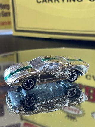 Rare Vintage Aurora Speedline " Cigar Box " Ford Gt Chrome W/green Stripe