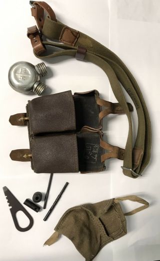 Russian Mosin Nagant 91/30 Ww2 Ammo Pouch Cleaning Kit Oiler & Sling