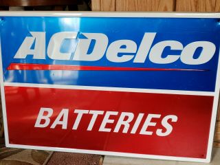 Ac Delco Batteries Aluminum Sign/ 24 By 36