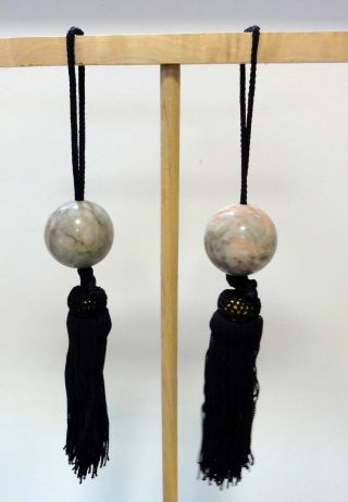 K 16 Weight For Japanese Hanging Scroll Fuchin / Stone W/ Tassel