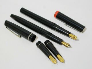 2 X Vintage Osmiroid Fountain Pens W/ Extra Nibs - 232