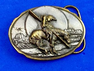 End Of The Trail Native American Indian Horse Belt Buckle Arroyo Grande Ag38