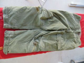 Wwii Era Air Forces Us Army Type A - 9 Lined Flight Pants Trousers Size 38 1624
