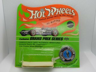Hot Wheels Redlines Grand Prix Empty Blister Pack J Car Button & Sticker Sheet