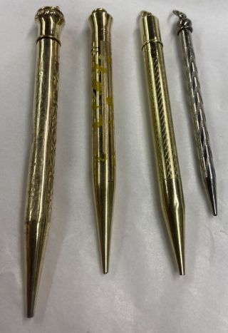 Vintage Perfex Pendant Pencil 14k G.  F.  Sheaffer’s G.  F.  & Conklin Rolled Gold,  1