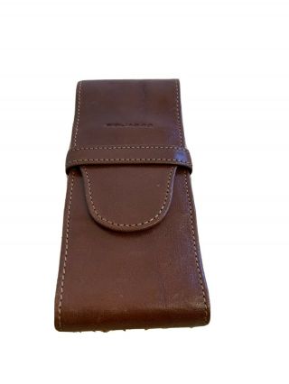 Piquadro Italian Leather 2 Pen Case Holder