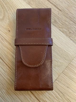 Piquadro Italian Leather 2 pen Case Holder 3