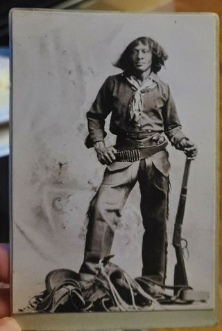 Buffalo Bill Nat Love Aka (deadwood Dick) Photo Wild West Show Marked 1885