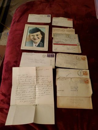 Vtg 1942 - 1945 Personal Letters And Photograph