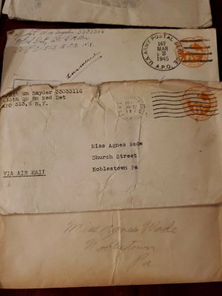 Vtg 1942 - 1945 Personal Letters And Photograph 3