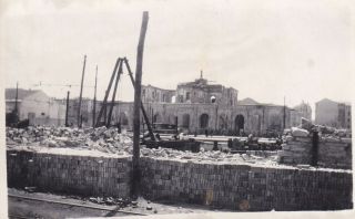 Wwii Snapshot Photo Bombed Ruins In Foggia Italy 90