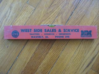 Minneapolis Moline Massey Harris Wood Ruler Level Waverly Ia.  West Side Sales