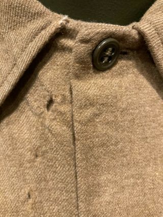 WW2 WWII US Army Wool EM Shirt w/Gas Flaps 3