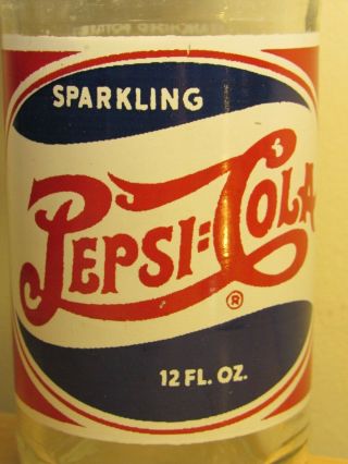 Old 1941 Pepsi:cola Bottle - Red White Blue 2 Full Glasses Princeton,  W.  Va.