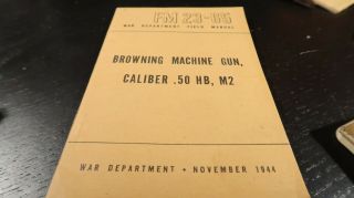Wwii Us Army Browning Machine Gun Caliber.  50 Hb M2 1944