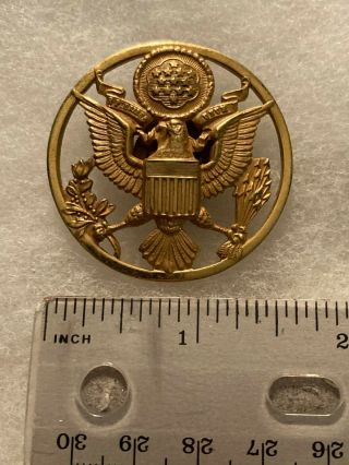 Authentic Wwii Us Army Air Corps Enlisted Hat Cap Badge Insignia Nh
