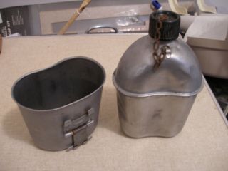 Ww2 Us Canteen,  1944 And Cup.
