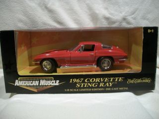 1967 Corvette L - 71 American Muscle Ertl 1:18 Diecast Car Red Collectors Edition