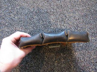 WWII German K98 black pebbled leather ammo pouch unmarked 3
