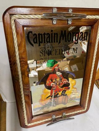 Vintage Captain Morgan Mirrored Serving Tray