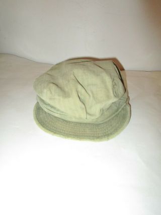 Vintage Wwii U.  S.  Army Hbt Herringbone Twill Field Cap Hat Uniform