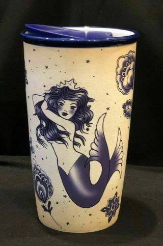 Starbucks Sailor Edition Mermaid Siren Tattoo Anchor Ceramic 12oz Travel Mug