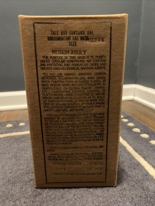 1943 Wwii Gas Mask W/ Box U.  S.  Army Non - Combatant Military Adult Medium