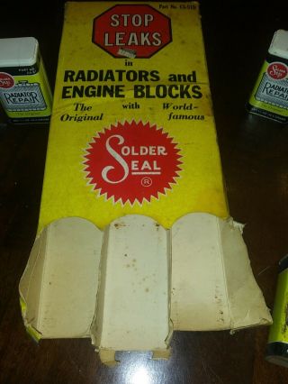 Vintage Solder Seal Stop Leaks Radiator Repair Display & Full Cans NOS 2
