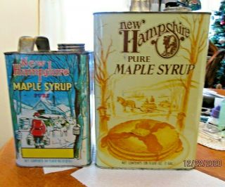 Vintage Hampshire Maple Syrup Tins From The 60 