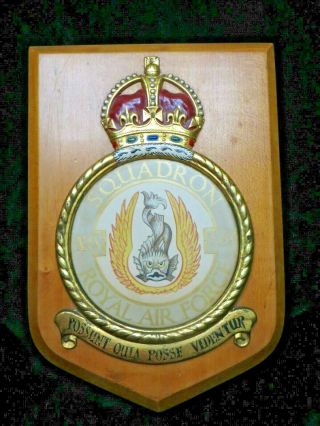 Wwii British Royal Air Force,  56th Squadron Decorative Wooden Plaque (3191)