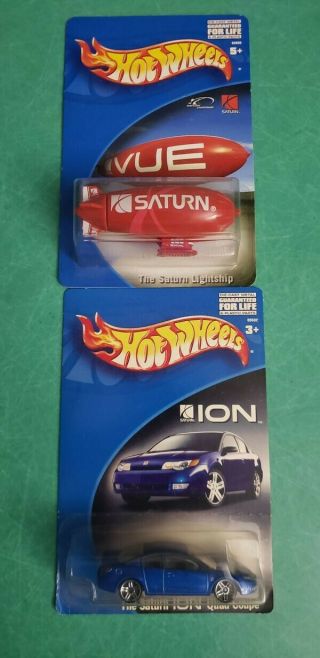Hot Wheels 2002 York Auto Show Saturn Lightship And Ion Coupe Set Not